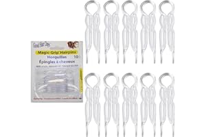 Good Hair Days Forcine per capelli in plastica, a forma di U, con impugnatura magica, resistenti e durevoli, per capelli fini, spessi e lunghi, accessori per lo styling dei capelli, set da 10