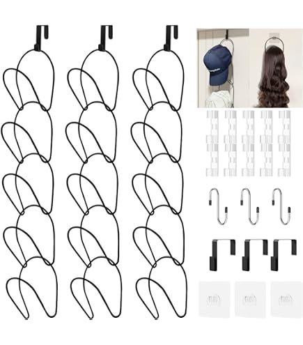 Hut-Organizer Für Baseballcaps – 2 Stück Metall-Haken – Platzsparend & Vielseitig Für Wand & Schrank