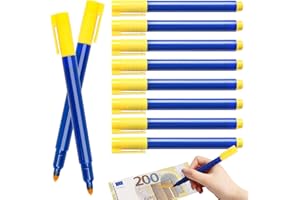‎ENCURYNA 15 Stück Geldscheinprüfer Stift,Falschgeld Marker Stifte,Falschgeld Stift,Erkennung Banknoten Stift,Geldprüfstift,Prüfstift Falschgeld,Falschgeld Prüfstift,Falschgeld Prüfer für US-Dollar, Euro, Pfund