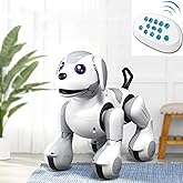 22 Cm Smart Robot Dog Voice Light Programming with Rechargeable Remote Control and Hand Sensor with 15 Functions Dance Barking And Manual