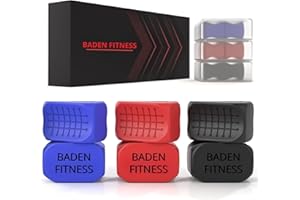 BADEN FITNESS Jaw Trainer 6pcs Appareil musculation machoire avec 3 niveaux de résistance |Gums Mewing pour muscler machoire | Supprime le double menton réducteur | Machoire musculation pour Jawline