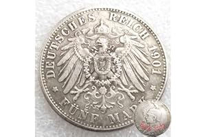FKaiYin 1901 German Antique Old Coins - German Empire Coin- Uncirculated Old Coin-Great Commemorative Old Coin Gift for Dad/Friend/Husband Future experience