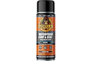 Gorilla Waterproof Black Coat & Seal Spray, 450ml – Flexible, Weatherproof Liquid Sealant | Seals out Water, Air & Moisture | For Roof Tiles, Brick, Wood, Metal, Concrete, Stone, Rubber, Plastics*