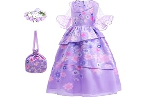 BanKids Magiczna sukienka rodzinna Mirabel Encanto kostium dla dziewczyn Isabella urodziny Halloween Boże Narodzenie Cosplay ubrania 3-10 lat