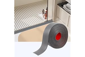 ZTVOWTO 400cm*5cm Bande de Transition Autocollante, Bande de Seuil de Porte en PVC, Bandes de Seuil pour Portes pour Relier Les Joints de Sol, Transitions de Seuil de Tapis(Gris Foncé)