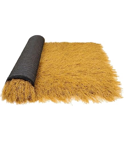 Toit Chaume Artificiel 0.5 X 5m - Herbe Tiki Paille Synthétique Imperméable Pour Cabane, Pergola, Bar Jardin, Parasol