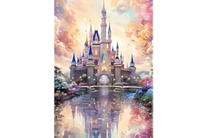 DPHERO Château Bricolage Diamond Painting, 5D DIY Fantaisie Diamant Painting Kit Complet, Pays des Rêves Peinture Diamant Artisanat Strass Painting pour Adultes Enfants, Décoration Intérieur 30x40cm