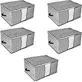 AEE 5 adet K&uuml;&ccedil;&uuml;k Boy Pencereli Hur&ccedil; Seti 36x26x22 &Ccedil;ekmece D&uuml;zenleyici Dolap Organizer &Ccedil;eyiz Boh&ccedil;ası Yazlık Kışlık Kıyafet Sak