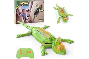 Euakee Ricaricabile Camaleonte Telecomandato, Geco Telecomandato con occhi a LED, Geco Interattivo, Lucertola Robot Giocattoli, Giocattolo per Bambini e Bambine, 4+ Anni (A)