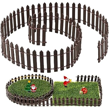 YARNOW Mini Lattenzaun Aus Bambus – Ca. 24,5 X 2 Cm – Deko Für Feengarten, Bonsai Oder Tischlandschaft