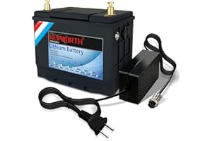 DEESPAEK 12V 60Ah Batteria al Litio，LiFePO4 Ricaricabile Cicli Profondi con 60A BMS, Sicuro e Durevole, Perfetta per Camper, Marine, RV, Pannello Fotovoltaico
