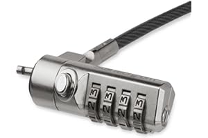 STARTECH.COM Cable de 2m con Candado de Seguridad de Combinación con 4 Dígitos para Ordenador Portátil - con Bisagra Giratoria