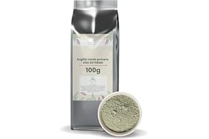 PATRIZIO BRESEGHELLO - Argilla Verde Ventilata per Uso Esterno 100 g - Argilla Verde in Polvere - Polvere per Maschera Viso Esfoliante e Depurativa