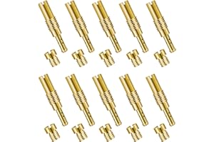 Towwoo 20PCS Kit de Boquilla Principal y Auxiliar del carburador, Kit De Chorro Lento/Piloto Metal Duradero Ligero Coche Automotriz Cuidado De Moto para PWK Keihin CVK