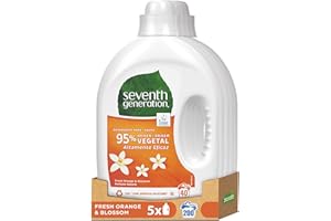Seventh Generation Detergente Líquido Fresh Orange & Blossom 2L 40 lavados - Pack de 5