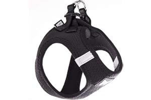 Martin Sellier Harnais Chien Mesh Haute qualité à répartition Uniforme Grand Confort Boucle Rapide Bandes réflechissantes (S, Noir)