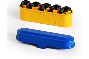 KODAK Film Case Etui na 5 rolek folii 35mm-kompaktowa,stalowa obudowa retro do zabezpieczania rolek folii(azul)(folia nie wchodzi w zakres dostawy)