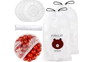 TZQFROCE 200 Bolsas de Conservación Fresca Bolsas de Alimentos Frescos Elásticas Reutilizables Bolsas de Alimentos para Frutas Verduras Plato Cocina