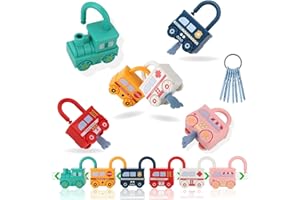 Zfish Montessori Lock and Key Toys for Toddlers, Preschool Matching and Counting Game Learning Early Educational Toys, Travel Games Gifts for Boys Girls Age 3+
