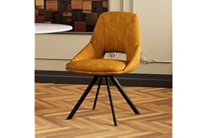 ‎HIPIHOM HIPIHOM Esszimmer Stühle Set von 2,Moderne Küche und Esszimmer Stühle, gepolsterte Esszimmer Akzent Stühle in Flanellette Kissen Sitz und stabile Metallbeine (2 Braun)