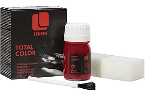 Lenzen Total Color Tinta per Pelle e Tessuti I Tintura per Scarpe e Borse I Riparare Piccoli Difetti I Crema Colorante I 25 ml