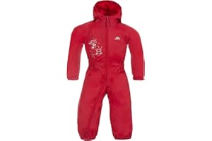 Trespass Dripdrop Combinaison de Pluie rembourrée Rouge Signal Taille 39/40 Garçon