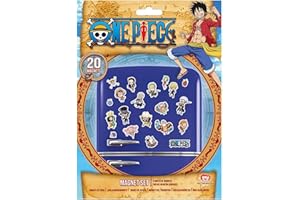 Pyramid International – Lot de 20 aimants de frigo – One Piece – Idée Cadeau Anniversaire – Licence Officielle