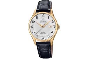 Festina Unisex dla dorosłych analogowy zegarek kwarcowy ze skórzanym paskiem F20010/1