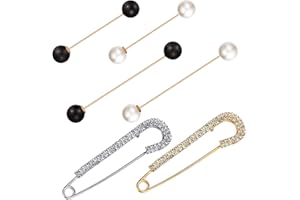 BAIJ Spilla Scialle di Maglione,Spille da Donna Doppio Faux Spille con Perler Scialle Clip Donnea Abbigliamento Decorazione per Ragazze