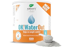‎NATURE'S FINEST BY NUTRISSLIM Nature’s Finest OK!WaterOut - Pflanzliches Entwässerungspulver mit Brennnessel, Holunder & Staudenknöterich - Unterstützt Wasserhaushalt & Wohlbefinden - Vegan, 150 g