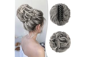 BARSDAR Extension per capelli sintetici a forma di artiglio, per donna, coda di cavallo, ciambella, chignon