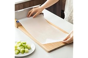 SHIMOYAMA Plastic Disposable Cutting Board, 2 Pack Camping Cutting Mat 24x300cm with Built-in Sliding Cutter, Flexible Placemat for Kitchen, BBQ, Outdoor Picnic