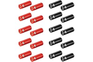 PERFECTHD 10x Bananenbuchse Set | 4mm | mit Schraubverschluss | für Lautsprecherkabel AV-Receiver Verstärker | Buchse Kupplung Bananas Banana Lautsprecher Boxen Audio HiFi Kabel | Rot und Schwarz | je 10 Stück