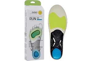 Sidas 3D Run Protect, Semelle Course à Pied, Propulsion et Stabilité, Absorption des Chocs et Confort Durable, Semelles Chaussures Homme et Femme