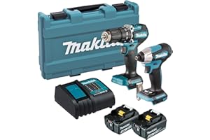 Makita DLX2414ST 18V Li-ion LXT Combo Kit Complete with 2 x 5.0 Ah Batteries and Charger Supplied in a Plastic Case