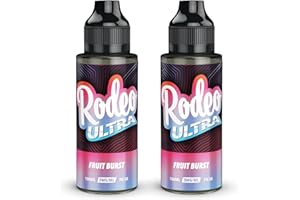 Twin Pack - 2 x 100ml Fruit Burst Vape Liquid Vape Juice E Liquid 70/30 Ecig Juice Cigarette Liquid Sub Ohm Juice Flavoured E Juice E Cigarette E-Liquid Nicotine Free Vape Short Fill (Rodeo E Liquid)