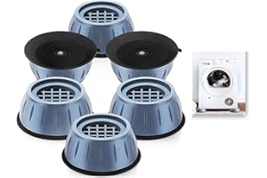 NEDIT Schwingungsdämpfer Waschmaschine - 6 Stück (4cm x 10cm) - Waschmaschinen Unterlage - Schwingungsdämpfer - Universal Antirutschmatte für Waschmaschinen und Trockner - GUTER QUALITÄT