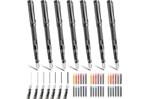 Demarsen Kalligraphie Füller Set 7 Kalligraphie Stifte mit Austauschbar 36 Tintenpatronen in 12 Farben,Kalligraphie Set Anfänger mit 7 Verschiedene Spitzengrößen für Anfänger Schreiben Zeichnen