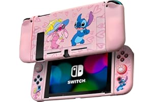 DOEPEBAE Switch Protective Case, Switch Case for NS, TPU Material Covers, Game Accessories, Cute Colors, Comes With Two Thumb Covers (NS-A)