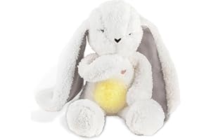 myHummy Conejo Calmante, Sonidos y Melodías, Luz nocturna de 2 colores, ecru-gris