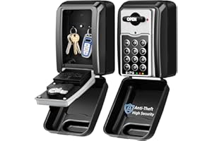 ENONEO Grande Boite à Clés Securisee Exterieur | Anti-vol & Privilèges Administrateur | Boite à Clefs Murale avec Code 6 Chiffres Digital Boitier a Clef Étanche Antirouille Combination Lock Box