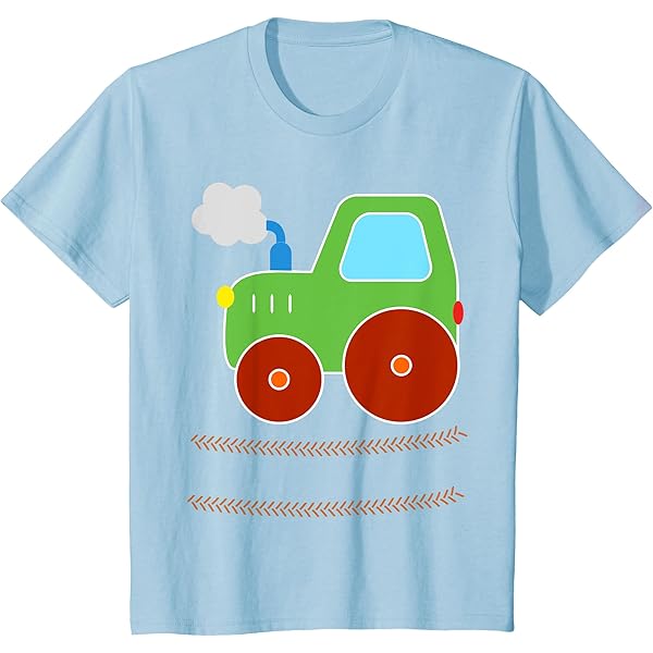 Maglietta 3 Anni Bimbo - Stampa Escavatore E Gru Per Compleanno