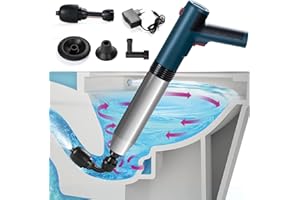 Kedifoai Pistone elettrico per WC – Sbloccatore per scarico dell'aria ad alta pressione, blaster, pistone elettrico per WC robusto, per sbloccare WC, scarichi, fognature