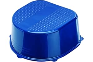 Rotho Babydesign Tabouret, Surface et Pieds Antidérapants, Bella Bambina, Blue Pearl (Bleu Foncé), 200240020