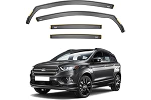 Ispeed Wind Deflectors For Ford Kuga mk2 2012-2019 5 Door SUV 4pc Set - Keep Your Car Ventilated in Rain - Reduce Wind Turbulence - Tinted In-Channel Type