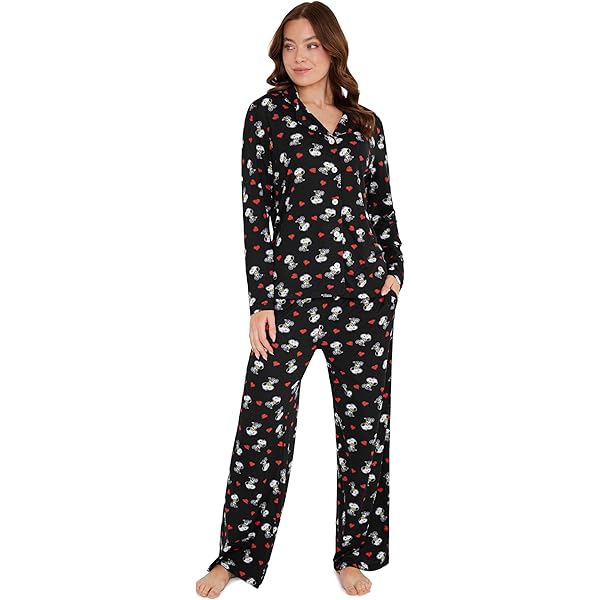 Women'secret Pigiama Lungo Happy Snoopy – Multilicenza, Colore Giallo, Taglia XS – Morbido E Confortevole - 4