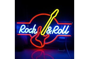 SIGNSHIP Guitar Rock neón logotipo USB alimentado letras de neón para decorar habitaciones de pared dormitorio Sala de conciertos Bar Club Fiesta decoración de bodas regalo de cumpleaños