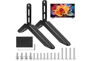 Kuvarix Pied TV Universel, Pied de Tele pour Téléviseurs de 32 à 65 Pouces, Support TV sur Pied Compatible avec Samsung, LG, TCL, etc. Écrans Plats, Incurvés
