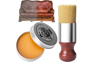 Vibbang Wise Owl Furniture Salve for Leather, Car Leather Cleaner and Conditioner with Bristle Brush, Leather Conditioner Restorer, Leather Cleaner Polish for Sofa, Leather Cleaner Set for Car Seat