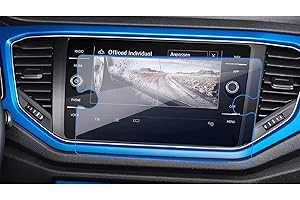 LFOTPP Compatible avec V W T-Roc 8 Pouces Navigation Verre Trempé Protecteur Vitre, TROC 9H Résistant Aux-Rayures 8" Navigation Transparent Film GPS Accessoires